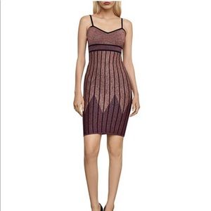 SMALL BCBGmaxazria cocktail dress- magenta sparkle